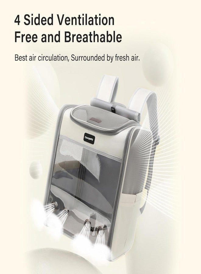 Onomie Cat Backpack Carrier, Breathable Cat Carrier Large Space Bubble Pet Backpack for Kitty Small Dog up to 15lbs, Transparent & Foldable Pet Carrier for Travel Hiking (Light Gray) - Image 5
